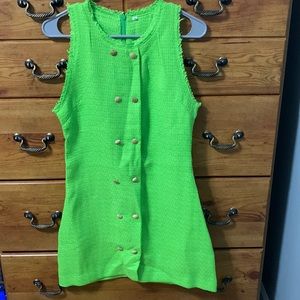 Lime green tweed, SHEIN dress, size Large